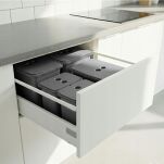 Zestaw koszy MERIL szary Z NAKLEJKAMI 2x20L+16L+2x8L - 7