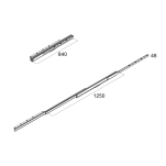 Prowadnica stołu do skrzyni dzielonej CLASS 840mm otwarcie 1250mm 90kg EU - 4