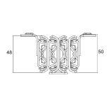 Prowadnica stołu do skrzyni dzielonej CLASS 840mm otwarcie 1250mm 90kg EU - 5