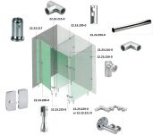 Zamek kabiny toaletowej WC SISO do szkła 8-10mm SS304 - 3
