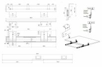 Prowadnica pod klawiature 308mm jasny ocynk - 3