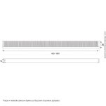 Przepust kablowy NX 35x400x19mm przyścienny aluminium czarny - 7