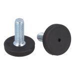 Stopka meblowa ALPHA M8x22mm fi25 czarna - 2