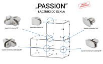 Łącznik szkła PASSION 3 90st 4-6mm zamknięty chrom - 4