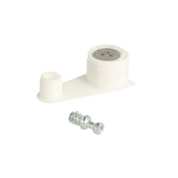 Złącze meblowe Eccentric białe kołek fi10mm