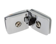 Zawias do drzwi szklanych 4-6mm SQUARE SEE-ME szkło-szkło chrom - 2