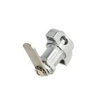 Zamek krzywkowy na kłódkę SISO CAM 300L 90st z gwintem 25mm chrom A04 - 4