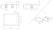 Blokada do zamka SQUARE drzwi pojedynczych chrom - 4