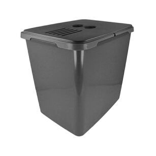 Kosz 16L szary szare rączki z pokrywką FILTR ANTYZAPACHOWY