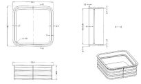 Przepust kablowy WIRE-POD 69x69x26mm biały - 3