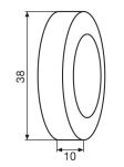 Odbojnik ścienny samoprzylepny WAGNER RING 38x10mm tytan czarna guma - 2