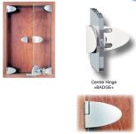 Zawias do drzwi szklanych 4-6mm BADGE przelotowy lewy aluminium - 4