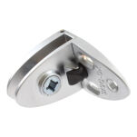 Zawias do drzwi szklanych 4-6mm BADGE przelotowy lewy aluminium - 2
