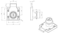 Zamek meblowy kwadratowy SISO X850 fi19x22mm CK - 4