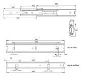 Prowadnica kulkowa do mebli metalowych ME4950 550mm ocynk 80KG - 8
