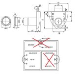 Zamek X850N fi19x22mm/prawy - 3