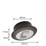 Mini rolka wpuszczana obrotowa fi15mm miękka TPR otwór fi40mm - 2