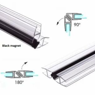 Uszczelka do kabiny prysznicowej S-5711 6mm czarny magnes 2,4m