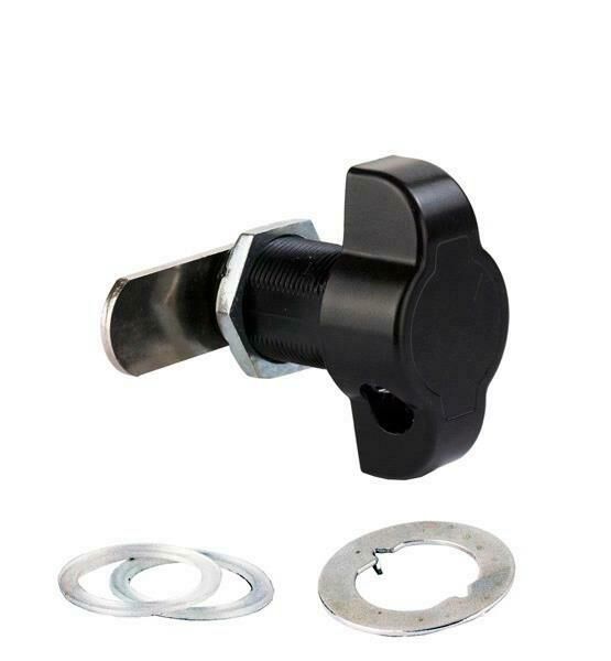 Zamek krzywkowy na kłódkę SISO CAM 300L 90st z gwintem 32mm czarny A04