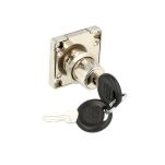 Zamek meblowy kwadratowy SISO X850 fi19x22mm długi rygiel CK - 2