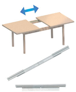 Prowadnica do stołu SISO 9097 650mm otwarcie 480mm skrzynia stała 45kg