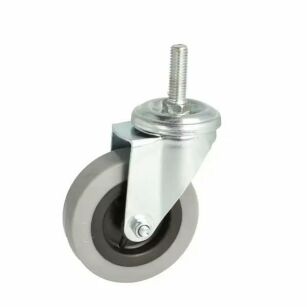Kółko meblowe fi75 CAESAR gumowe z trzpieniem gwintowanym M10x30mm