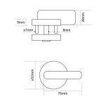 Zamek kabiny toaletowej WC SISO 10-18mm PCV biały - 8