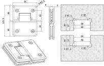 Kabina Zawias CPH 180 szkło/szkło chrom - 7