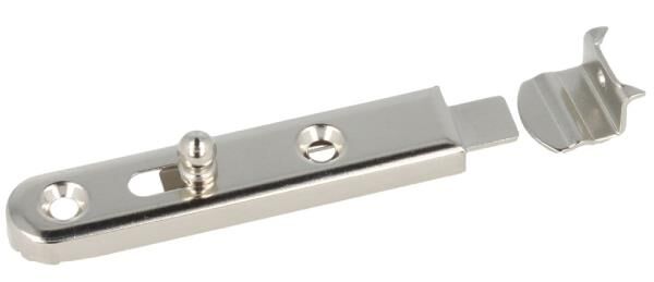 Zasuwka meblowa prosta #352 70mm niklowana