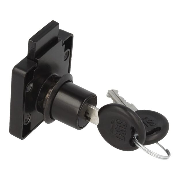 Zamek meblowy kwadratowy SISO X850 fi19x22mm CK czarny