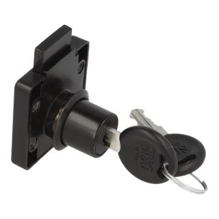 Zamek meblowy kwadratowy SISO X850 fi19x22mm CK czarny