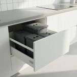 Zestaw koszy MERIL szary Z NAKLEJKAMI 20L+3x8L - 6