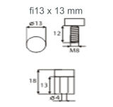 Szyld Śruba fi13x13mm złoty - 3
