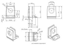 Adapter zamka X1925 do szkła 8-10mm chrom - 12