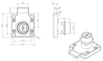 Zamek meblowy kwadratowy SISO X850 fi19x22mm Master J11 MCK brązowy - 5