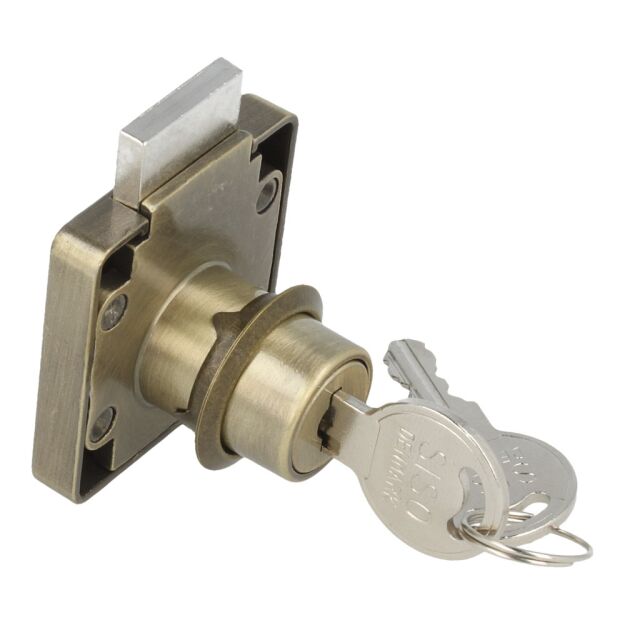 Zamek meblowy kwadratowy SISO X850 fi19x22mm Master J11 MCK brązowy