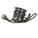 Gniazdo zasilające z ładowarką 2xUSB (A+C) fi80mm czarne - 2