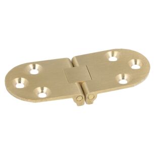 Zawias mosiężny do stołu z blatem rozkładanym 30x80x2mm mosiądz szczotkowany