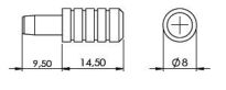 Kołek ustalający do blatów stołu SISO SMAG fi8x24mm magnetyczny część męska - 4