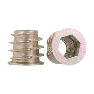 Mufa wkręcana z kołnierzem M8x13mm D813 żółty ocynk