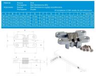 Zawias do blatów składanych stołu VICI 95x19mm 180st SS - 6