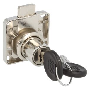 Zamek meblowy kwadratowy SISO X850 fi19x22mm CK logo DK