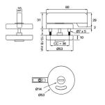 Zamek do kabin toaletowych WC SISO 10-18mm SS304 - 3