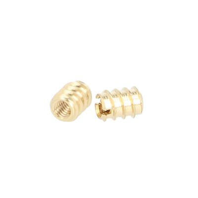 Mufa wkręcana bez kołnierza M6x14,5mm C żółty ocynk