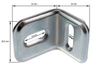 Kątownik meblowy 28,5x33x26mm jasny ocynk - 2