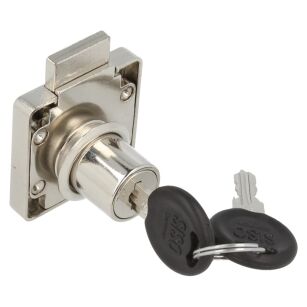 Zamek meblowy kwadratowy SISO X850 fi19x22mm jeden numer klucza H04 CK