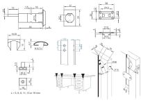 Zamek centralny SISO X4103 fi19mm L600mm zaczepy 3x13mm CK - 2
