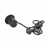 Gniazdo zasilające z ładowarką 2xUSB (A+C) fi60mm czarne - 3