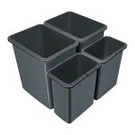 Zestaw koszy MERIL szary Z NAKLEJKAMI 2x20L+2x8L - 2