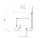 Profil systemu drzwi przesuwnych 2m L1001 - 2